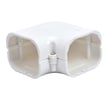 [7800449146] Flad vinkel 90G til varmepumpekanal 77 x 64 mm hvid