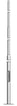 [7810200750] Bertlede mast 7m med fodflange uden boring. Bundrør Ø 114 mm top Ø 60 mm.