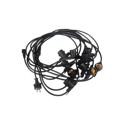[EG5646-0] Lyskæde til 20 stk. E27 pærer - 20 meter, IP44, 230V, uden lyskilde