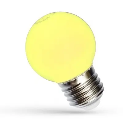 [EG6232-0] Spectrum 1W LED dekorationspære - Gul, G45, E27, 230V, RA80