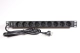 [7812364665] Powerpanel 9xDK LMJ med led 1U sort