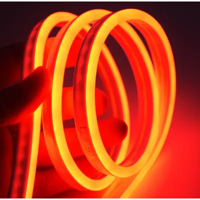 [EG8717-0] Orangefarvet 8x16 Neon Flex LED-strips - 5 meter, 8W pr. meter, IP67, 12V
