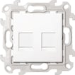 [7817203242] Simon 24 Harmonie dataudtag 2xRJ45 keystone uden konnektor hvid