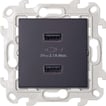 [7817203572] Simon 24 Harmonie Dobbelt USB oplader 2,4A Type A grå