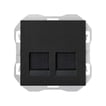 [7817203938] Simon 270 dataudtag  2xRJ45 uden konnektor mat sort