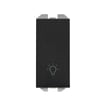 [7817204843] Simon 270 smal trykkontakt med lys symbol  10A - 230V mat sort