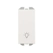 [7817204856] Simon 270 smal trykkontakt med lys symbol  10A - 230V mat hvid