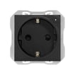 [7817205130] Simon 270 IO Schuko stikkontakt mat sort
