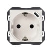 [7817206469] Simon 270 stikkontakt 2-polet + jord schuko med usb C lader mat hvid