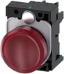 [7818226639] Indikatorlys 22 mm rund plastik rød glat linse med holder LED modul 3SU1102-6AA20-1AA0