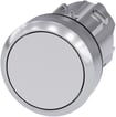 [7818227492] Trykknap 22mm rund Metal Skinnende Hvid Flad