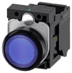 [7818236713] Lystrykknap blå Trykknap flad med holder 1 NO LED modul med integreret LED 24 V AC/DC fjeder
