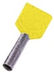 [7821606518] Isoleret dobbelt terminalrør gul 2x6mm2 L=14mm