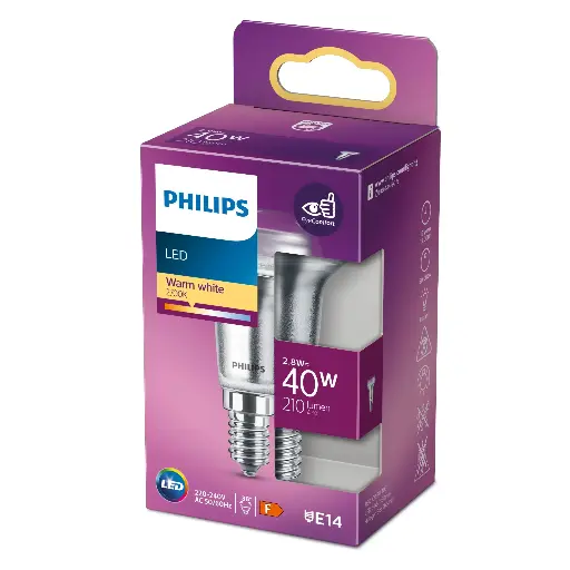 [SIG929001891155] Philips E14 LED 2,8W - Erstatter 40W, 2700 Kelvin
