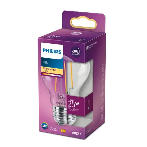 [SIG929002023055] Philips LED 2,2W (25W) E27 2700K 250lm
