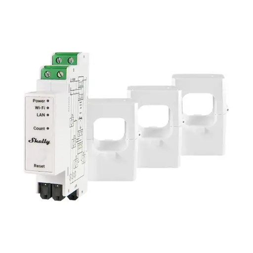[7822622216] Shelly Pro 3EM 400A - WiFi 3-faset energimåler 400A