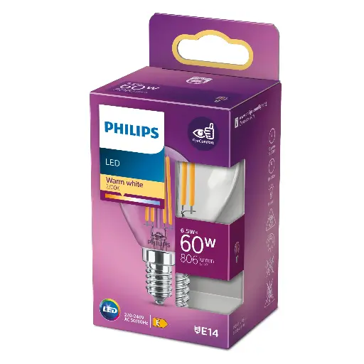 [SIG929002028555] Philips LED 6,5W (60W) E14 2700K 806lm