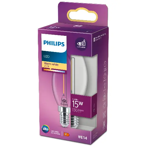 [SIG929002370101] PHILIPS LED 1,4W (15W) E14 2700K 136lm