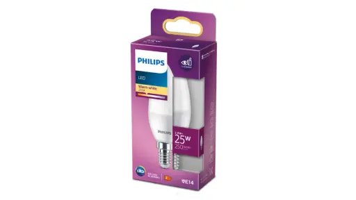 [SIG929002977055] PHILIPS LED 2,8W (25W) E14 2700K 250lm Kerte Mat