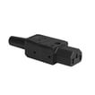 [7828103124] Apparatstik hun C13 10A/250V sort
