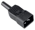 [7828103166] Apparatstik han C20 16A/250V sort