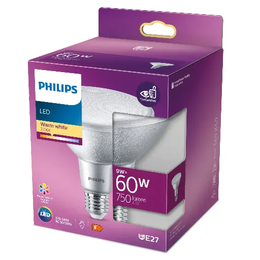 [SIG929003485301] Philips LED 9W (60W) E27 2700K 750lm Spot