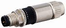 [7828477708] Løst stik M8 han lige 4-polet med skæreklemme(IDC) 0,14-0,34mm2. Kabeldiameter 2,5-5,1mm