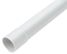 [7830200170] 16MM (5/8") PLASTRØR UNITE PVC MED MUFFE HVID L=3M