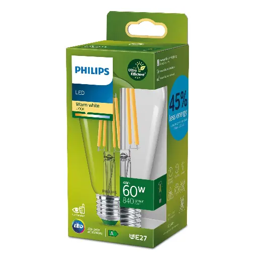 [SIG929003642401] Philips LED 4W (60W) E27 2700K 840lm Nav