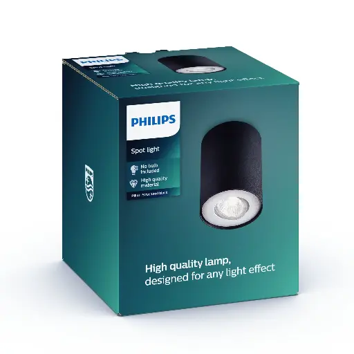 [SIG915001807703] PILLAR single spot black 1x50W 230V