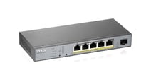 [7886325708] ZYXEL GS1350-6HP 6 Port managed CCTV PoE switch long range 60W 802.3BT
