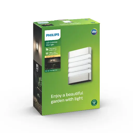 [SIG915004308601] Raccoon wall lantern LED inox 1x4W SELV